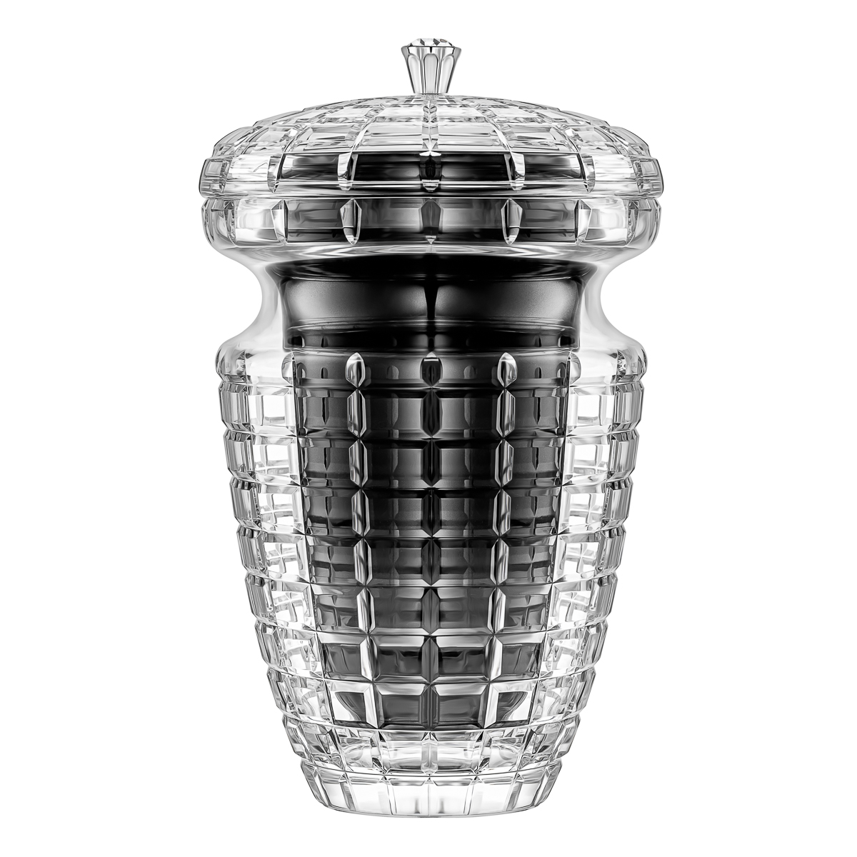 Kryształowa urna czarna fotografia produktowa