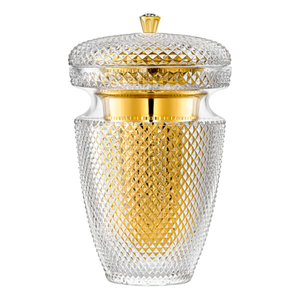 Kryształowa złota urna fotografia produktowa