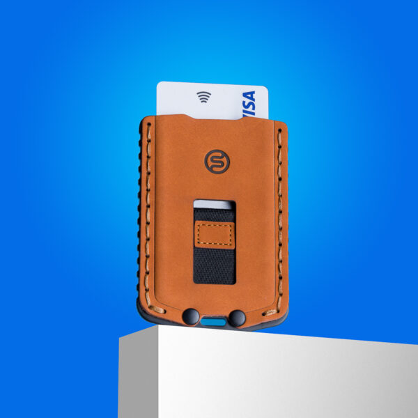 Portfel na niebieskim tle - zdjęcie produktowe l 5-2