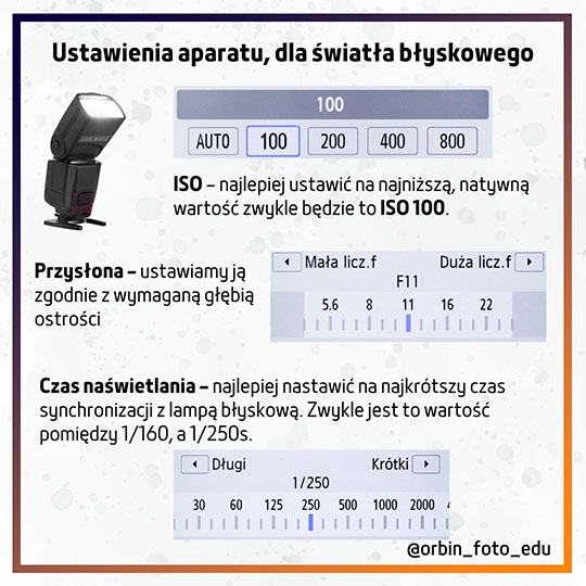 Ustawienia aparatu dla-swiatla-blyskowego