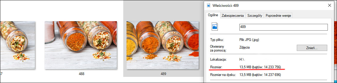 Wielkość zdjęcia